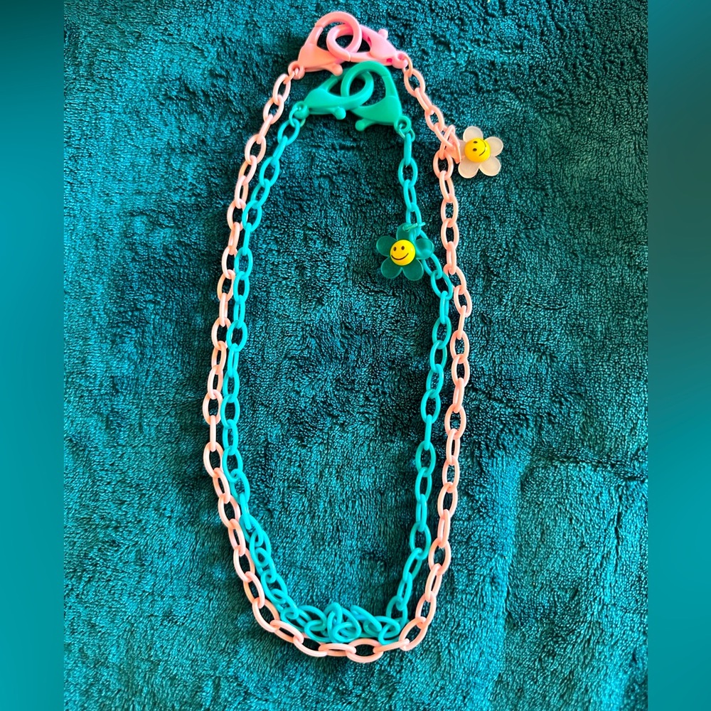 Set of happy faces necklaces